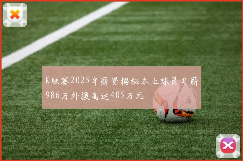 K联赛2025年薪资揭秘本土球员年薪986万外援高达405万元