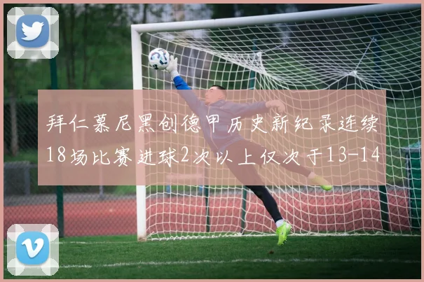 拜仁慕尼黑创德甲历史新纪录连续18场比赛进球2次以上仅次于13-14赛季